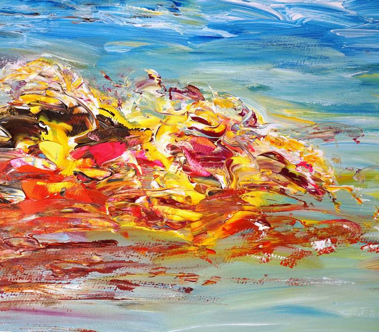 Original Abstract Expressionism Seascape Painting by Peter Nottrott