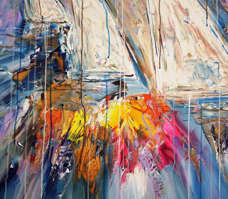 Original Abstract Expressionism Boat Painting by Peter Nottrott