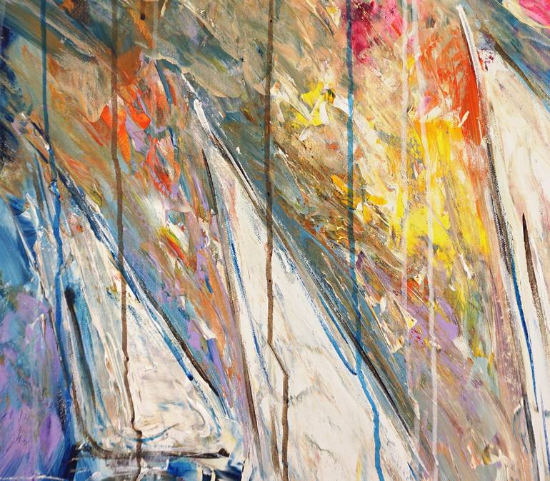 Original Abstract Expressionism Boat Painting by Peter Nottrott