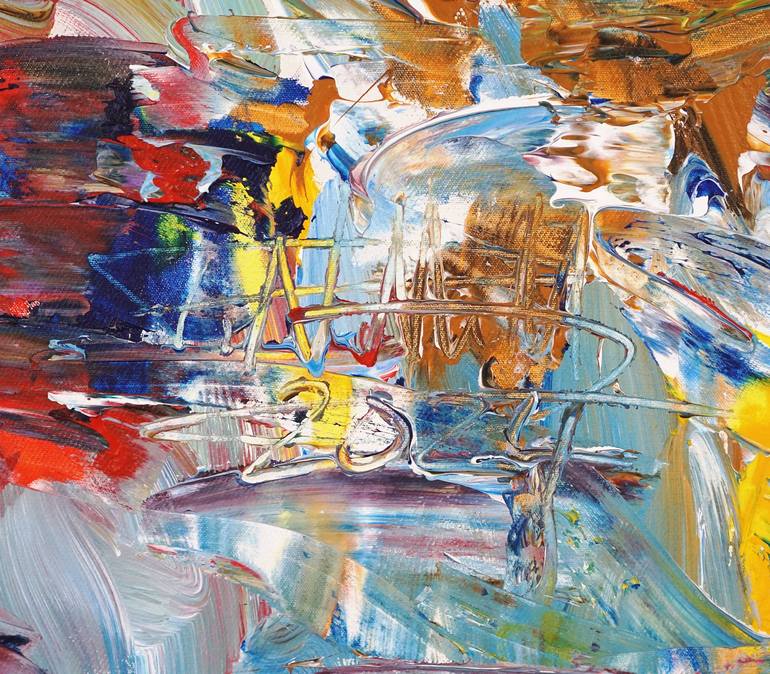 Original Abstract Expressionism Boat Painting by Peter Nottrott