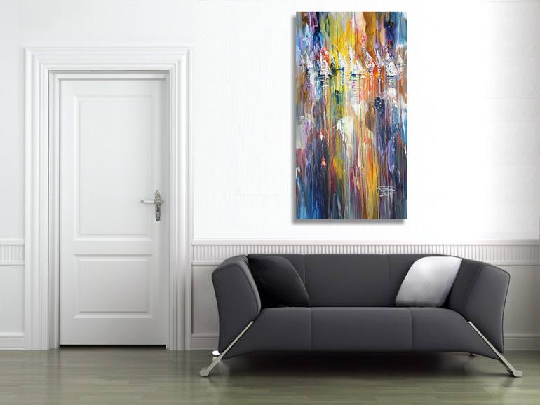 Original Abstract Expressionism Boat Painting by Peter Nottrott