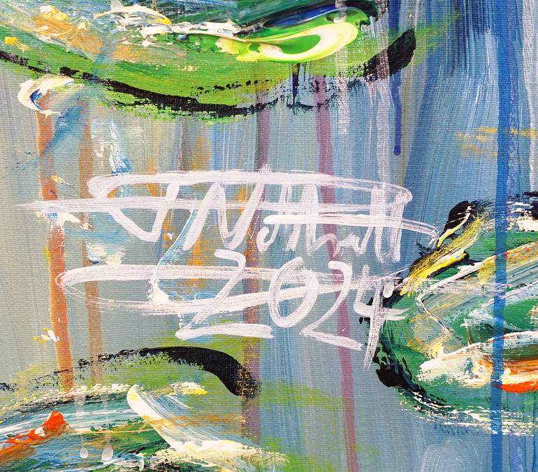 Original Abstract Expressionism Floral Painting by Peter Nottrott