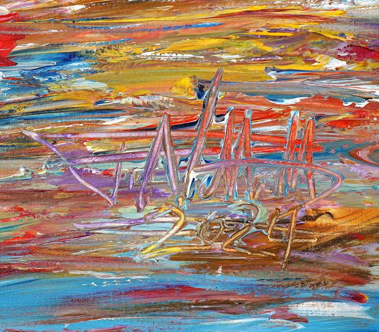 Original Abstract Expressionism Boat Painting by Peter Nottrott