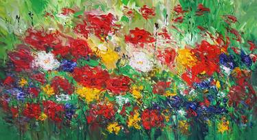 Original Abstract Expressionism Floral Paintings by Peter Nottrott