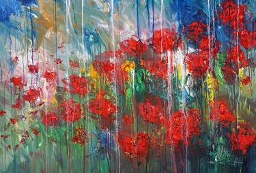 Original Abstract Expressionism Floral Paintings by Peter Nottrott