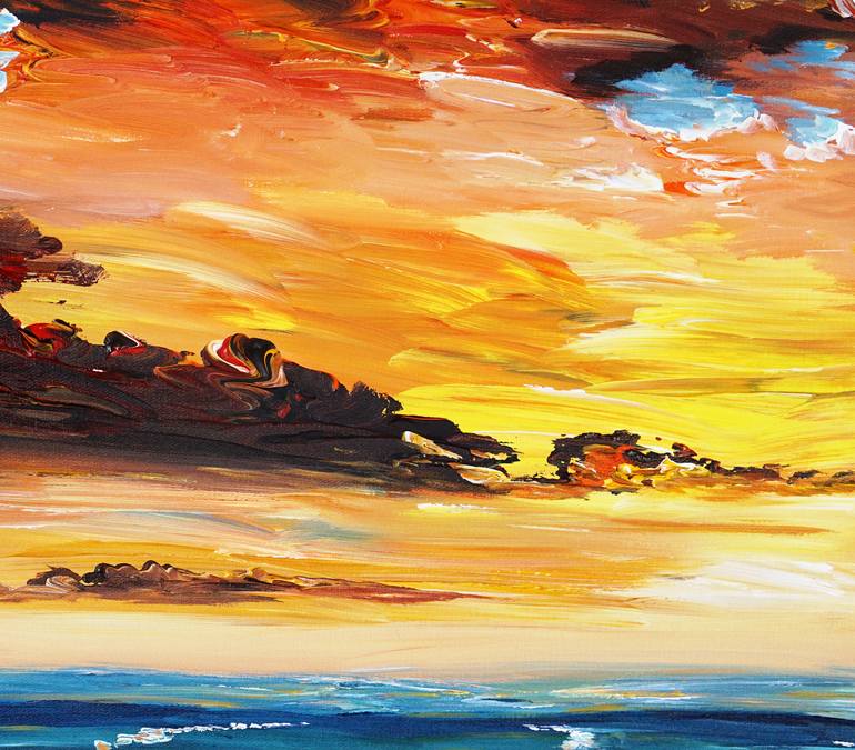 Original Abstract Expressionism Landscape Painting by Peter Nottrott