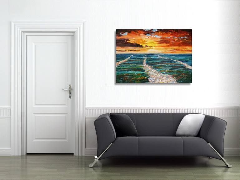 Original Abstract Expressionism Landscape Painting by Peter Nottrott