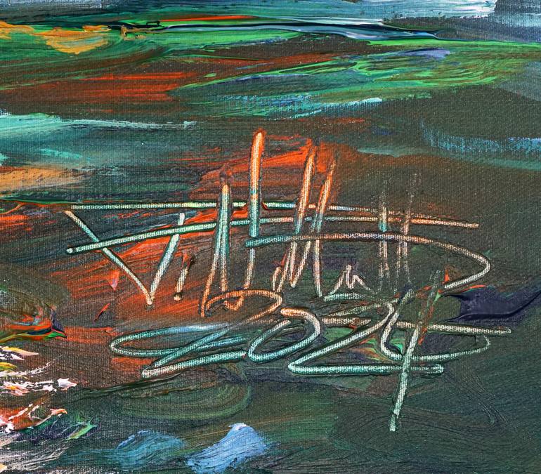 Original Abstract Expressionism Landscape Painting by Peter Nottrott