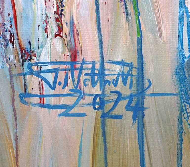 Original Abstract Expressionism Floral Painting by Peter Nottrott