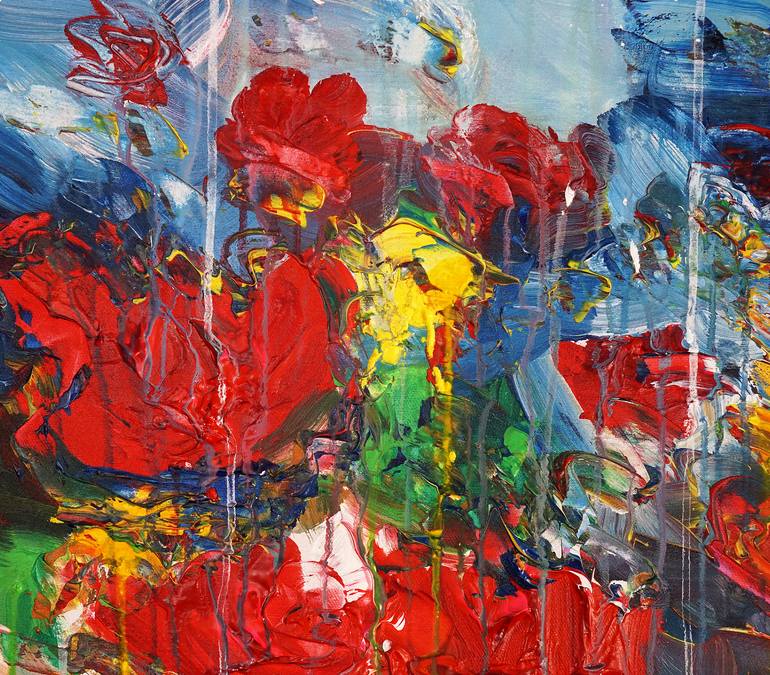 Original Abstract Expressionism Floral Painting by Peter Nottrott