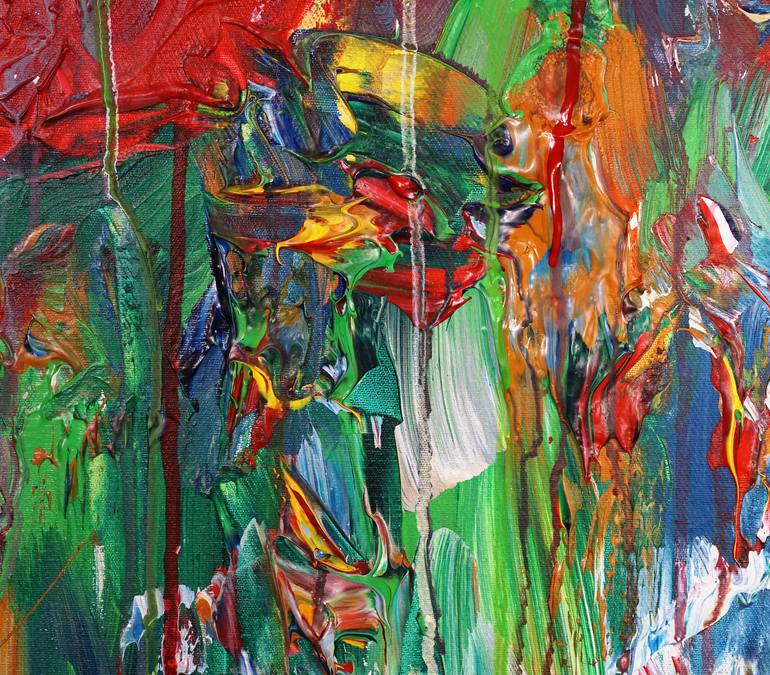 Original Abstract Expressionism Floral Painting by Peter Nottrott
