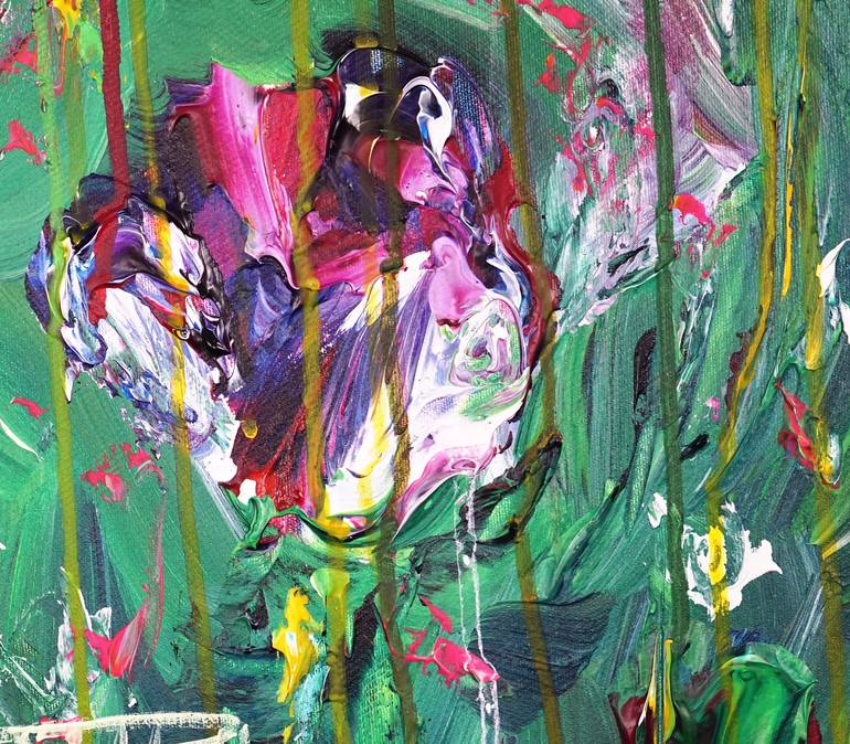 Original Abstract Expressionism Floral Painting by Peter Nottrott