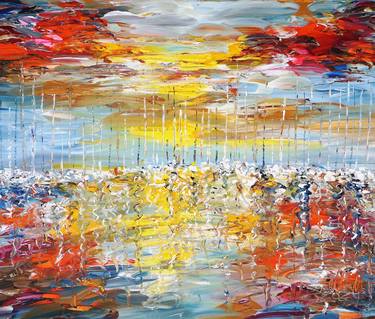 Original Abstract Expressionism Boat Paintings by Peter Nottrott