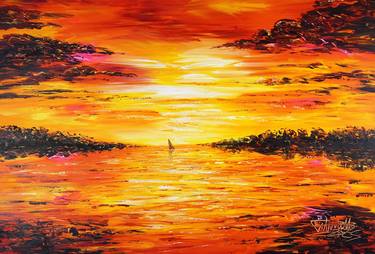 Original Abstract Expressionism Boat Paintings by Peter Nottrott