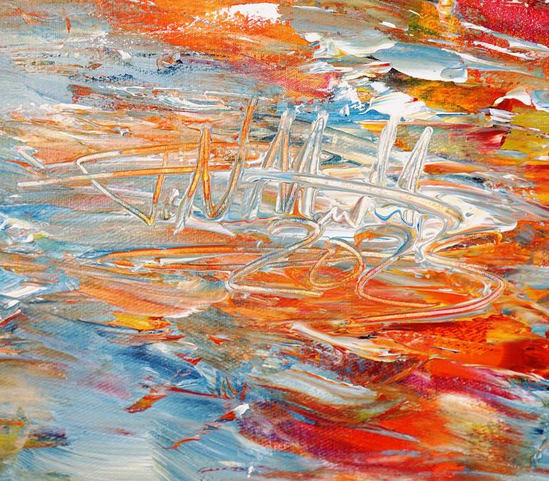 Original Abstract Expressionism Boat Painting by Peter Nottrott