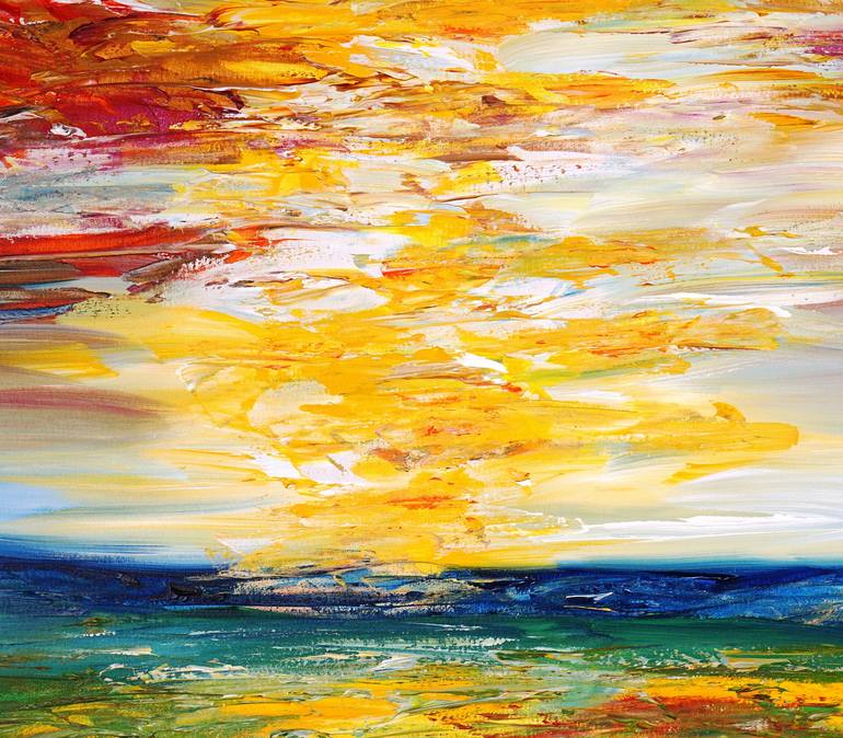 Original Abstract Expressionism Landscape Painting by Peter Nottrott