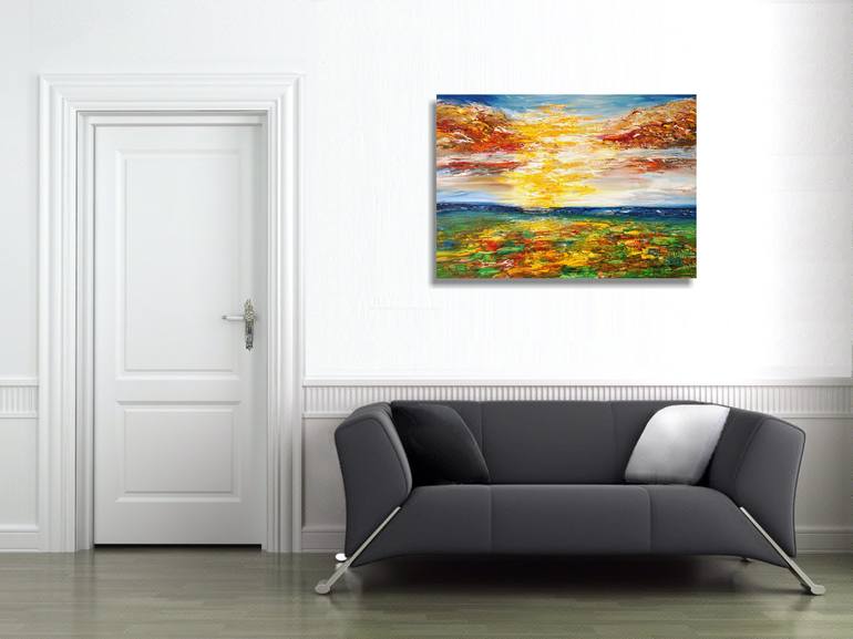 Original Abstract Expressionism Landscape Painting by Peter Nottrott