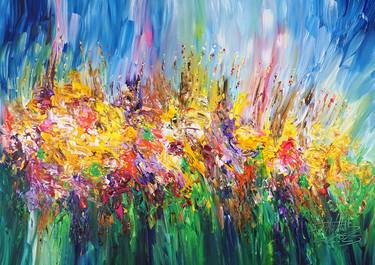 Original Abstract Expressionism Floral Paintings by Peter Nottrott