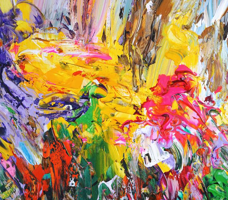 Original Abstract Expressionism Floral Painting by Peter Nottrott