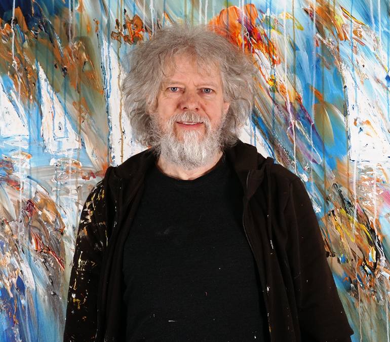 Original Abstract Expressionism Boat Painting by Peter Nottrott