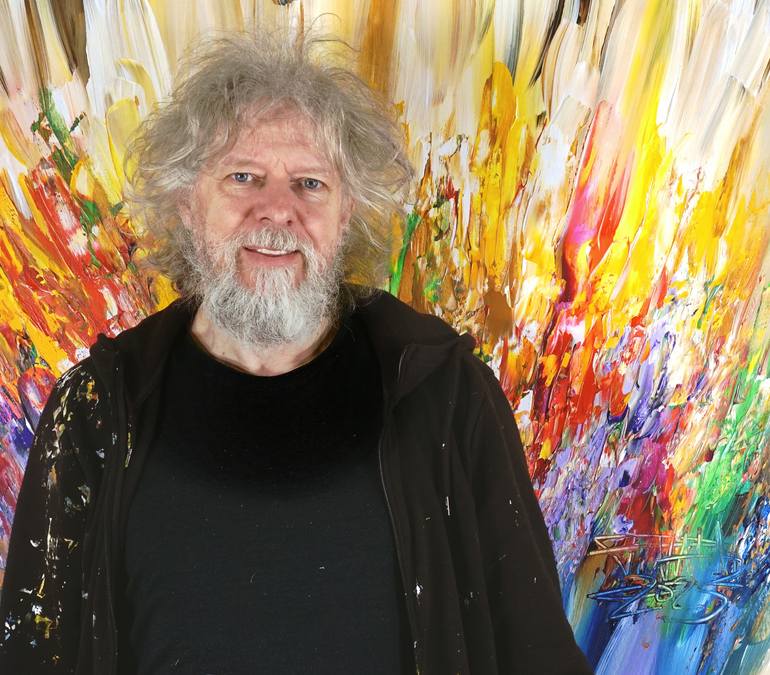 Original Abstract Painting by Peter Nottrott