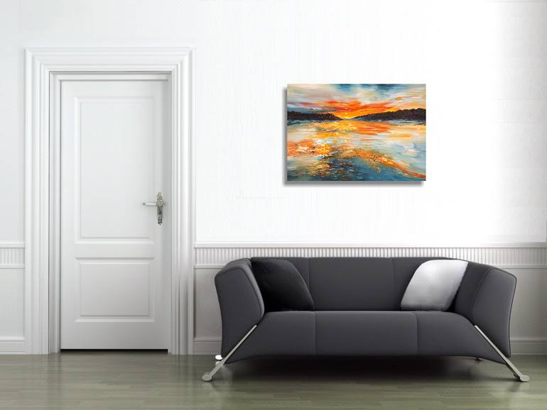 Original Abstract Expressionism Landscape Painting by Peter Nottrott