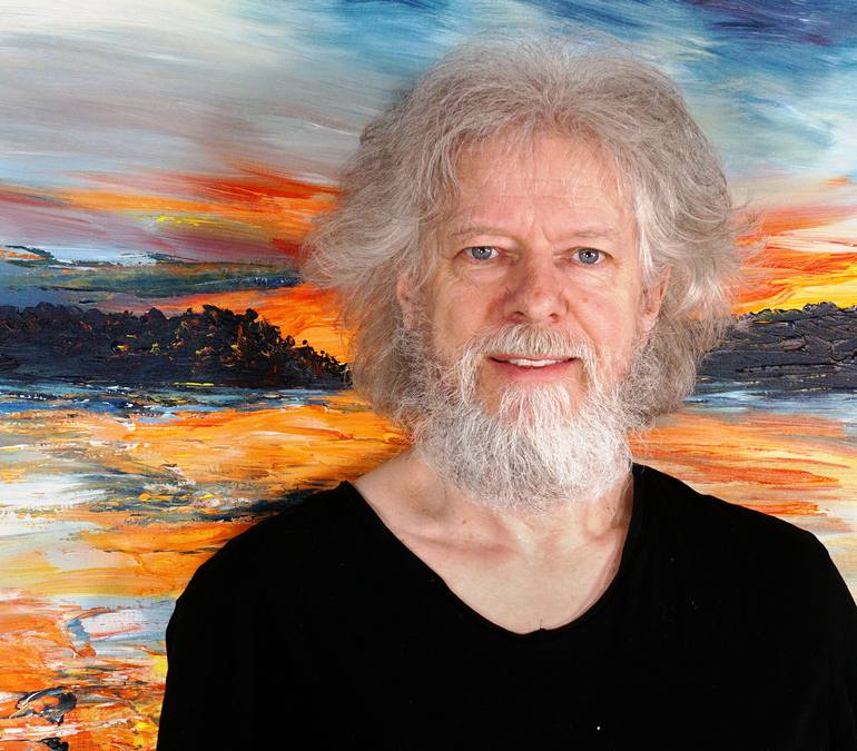 Original Abstract Expressionism Landscape Painting by Peter Nottrott