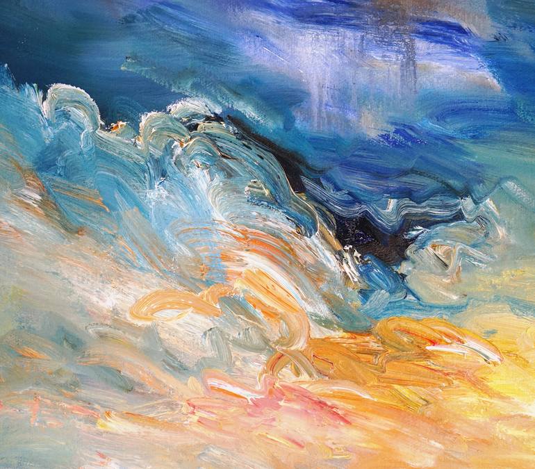 Original Abstract Expressionism Landscape Painting by Peter Nottrott