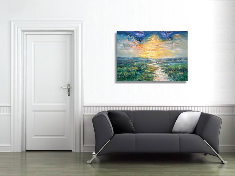 Original Abstract Expressionism Landscape Painting by Peter Nottrott