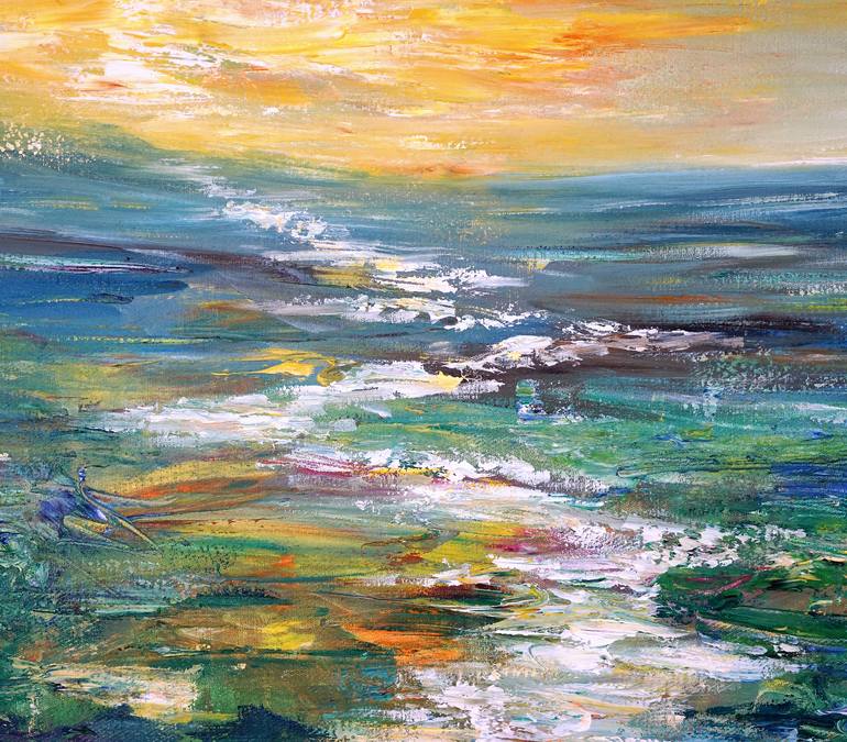 Original Abstract Expressionism Landscape Painting by Peter Nottrott