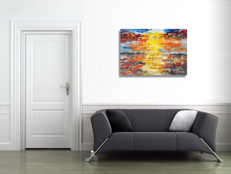Original Abstract Expressionism Boat Painting by Peter Nottrott