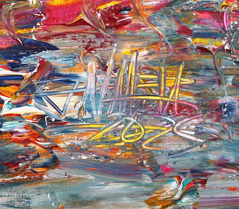 Original Abstract Expressionism Boat Painting by Peter Nottrott
