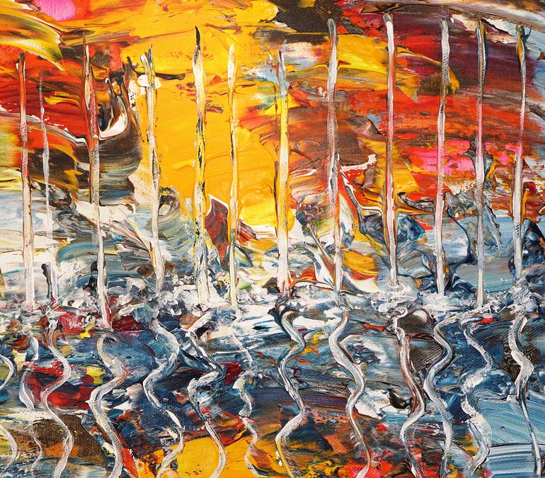 Original Abstract Expressionism Boat Painting by Peter Nottrott