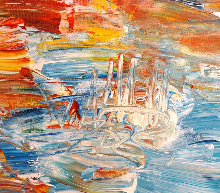 Original Abstract Expressionism Boat Painting by Peter Nottrott