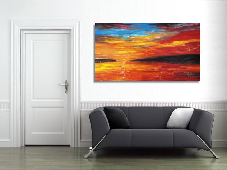 Original Abstract Expressionism Seascape Painting by Peter Nottrott