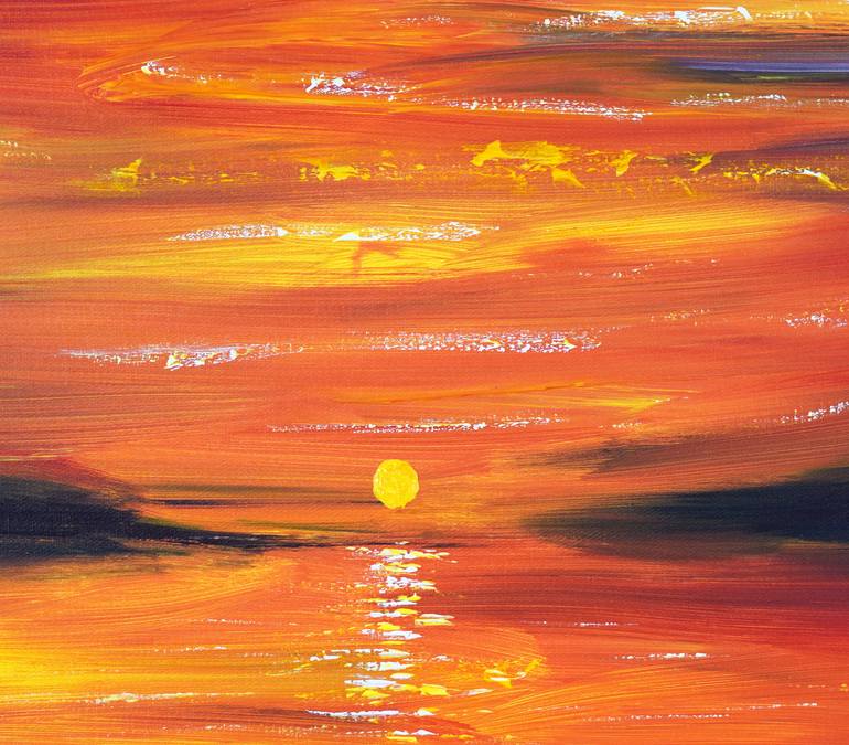 Original Abstract Expressionism Seascape Painting by Peter Nottrott