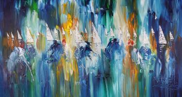 Original Abstract Expressionism Boat Paintings by Peter Nottrott