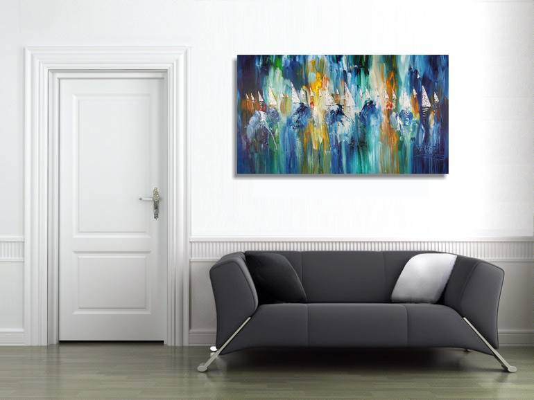 Original Abstract Expressionism Boat Painting by Peter Nottrott