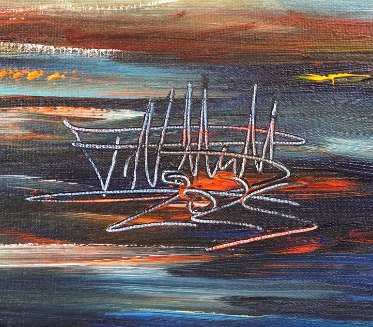 Original Abstract Expressionism Seascape Painting by Peter Nottrott