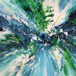 Turquoise Blue Waves L 2 by Peter Nottrott