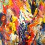 Large abstract painting. Original abstract expressionism art.
61.0" width x 41.3" height x 1.5" depth.
(155 cm Breite x 105 cm Höhe x 3,8 cm Keilrahmenstärke)

Original painting.
Colourful artwork.
Blue abstract modern painting.

It was painted with professional acrylic paint on canvas. Stretched on a wooden frame.
The sides are painted too.
I always offer exclusive my original paintings, handmade, signed and dated on the front by myself...Peter Nottrott