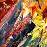 Large abstract painting. Original abstract expressionism art.
61.0" width x 41.3" height x 1.5" depth.
(155 cm Breite x 105 cm Höhe x 3,8 cm Keilrahmenstärke)

Original painting.
Colourful artwork.
Blue abstract modern painting.

It was painted with professional acrylic paint on canvas. Stretched on a wooden frame.
The sides are painted too.
I always offer exclusive my original paintings, handmade, signed and dated on the front by myself...Peter Nottrott