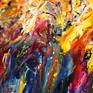 Large abstract painting. Original abstract expressionism art.
61.0" width x 41.3" height x 1.5" depth.
(155 cm Breite x 105 cm Höhe x 3,8 cm Keilrahmenstärke)

Original painting.
Colourful artwork.
Blue abstract modern painting.

It was painted with professional acrylic paint on canvas. Stretched on a wooden frame.
The sides are painted too.
I always offer exclusive my original paintings, handmade, signed and dated on the front by myself...Peter Nottrott