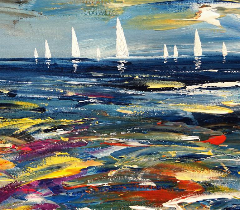 Original Expressionism Seascape Painting by Peter Nottrott