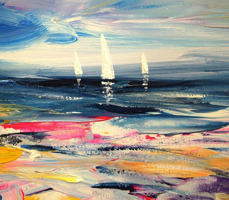 Original Expressionism Seascape Painting by Peter Nottrott