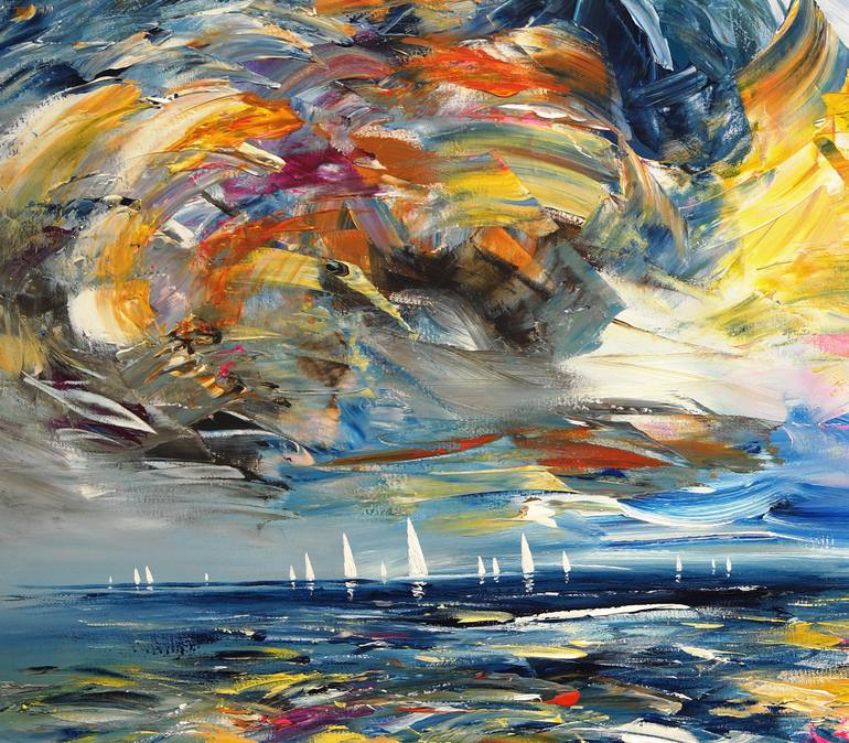 Original Expressionism Seascape Painting by Peter Nottrott