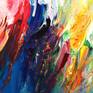 Large abstract painting. Original abstract expressionism art.
61.0 " width x 31.5" height x 1.5" depth.
(155 cm Breite x 80 cm Höhe x 3,8 cm Keilrahmenstärke)

Original painting.

Modern abstract artwork.

It was painted with professional acrylic paint on canvas. Stretched on a wooden frame. The sides are painted too.
I always offer exclusive my original paintings, handmade, signed and dated on the front by myself...Peter Nottrott
