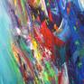 Large abstract painting. Original abstract expressionism art.
61.0 " width x 31.5" height x 1.5" depth.
(155 cm Breite x 80 cm Höhe x 3,8 cm Keilrahmenstärke)

Original painting.

Modern abstract artwork.

It was painted with professional acrylic paint on canvas. Stretched on a wooden frame. The sides are painted too.
I always offer exclusive my original paintings, handmade, signed and dated on the front by myself...Peter Nottrott