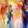 Large abstract painting. Original abstract expressionism art.
47.2 " width x 33.5" height x 1.5" depth.
(120 cm Breite x 85 cm Höhe x 3,8 cm Keilrahmenstärke)
Original colorful painting.
Modern abstract artwork.
It was painted with professional acrylic paint on canvas. Stretched on a wooden frame. The sides are painted too.
I always offer exclusive my original paintings, handmade, signed and dated on the front by myself...Peter Nottrott