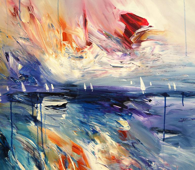 Original Abstract Expressionism Seascape Painting by Peter Nottrott